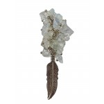 Opalite Chips Cluster Feather Pendant