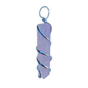 Rose Quartz Point Spiral Pendant
