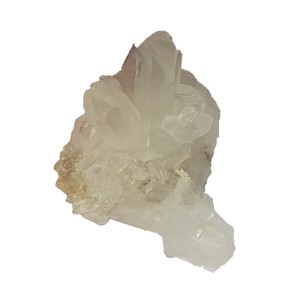 Clear Quartz Lemurian with Bone Quartz Inclusions Cluster Wt: 42g