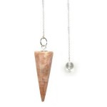 Moonstone Pink Pendulum Faceted