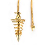 Spiral Gold Coil Pendulum H:42cm x W:22cm 