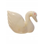 Himalayan Snow White Hand Carved Marble Swan 4" - 1 Pcs