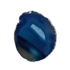 Agate Mobile Phone Holder Silver Edge - Blue