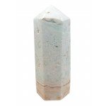 Calcite Carribean Obelisk 6 Sided Tower Point H: 8 x W: 4cm (233g) (A-Grade)