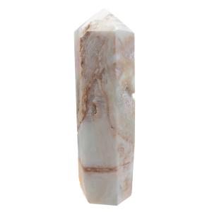 Calcite Carribean Obelisk 6 Sided Tower Point H: 11 x W: 3.5cm Wt:250g Calcite Carribean Obelisk 6 Sided Tower Point H: 11 x W: 3.5cm Wt:250g