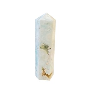 Calcite Carribean Obelisk 6 Sided Tower Point H: 12.5 x W: 4cm Wt:305g Calcite Carribean Obelisk 6 Sided Tower Point H: 12.5 x W: 4cm Wt:305g