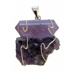 Amethyst Double Terminated Cluster Combo Pendant