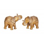 Elephant standing gold H:7.5 X W: 10.5cm 5422 - 6 pcs