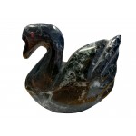 Black Zebra Hand Carved Marble Swan 5" - 1 Pcs
