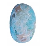 Calcite Carribean Blue (Blue Aragonite) Palmstone 75mm - 1 Pcs