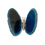 Agate Butterfly Teal - 1 Pcs (Smooth Body)