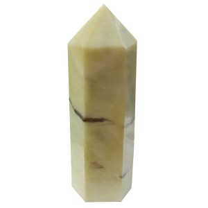 Serpentine Obelisk 6 Sided Tower Point H:10.5 x W:3.5cm Wt:204g