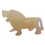 Green Onyx (Light) Hand Carved Green Lion 8" (20m)