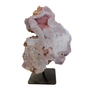 Amethyst Pink Freeform Sculpture on Iron Stand H:14 x W:7.5cm Wt:1997g Amethyst Pink Freeform Sculpture on Iron Stand H:14 x W:7.5cm Wt:1997g