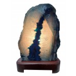 Agate Geode Cut Base Lamp Complete (Blue)