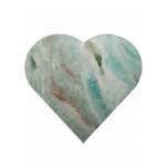 Calcite Carribean Blue (Blue Aragonite) Puff Heart 55mm 93g 1 Pcs
