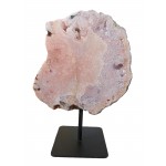 Amethyst Pink Freeform Sculpture on Iron Stand H:25 x W:16.5cm (1148g) - 1 Pcs
