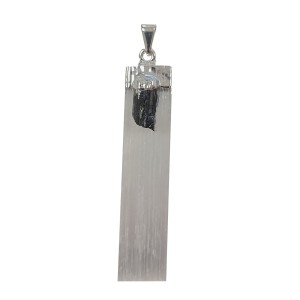 Selenite Pendent with Amethyst Silver Cap