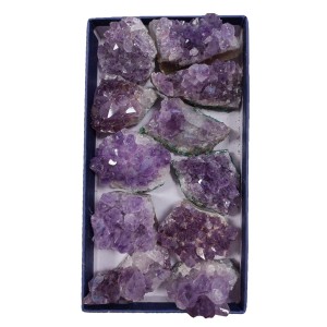 Amethyst Druze Cluster Wt: 1114g ( 5 Pcs Tray) (Brazil) Amethyst Druze Cluster Wt: 1114g ( 5 Pcs Tray) (Brazil)