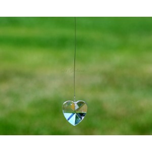 Heart 40mm Crystal on Wire (12A)