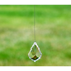 Leaf 64mm Crystal on Wire (18A)