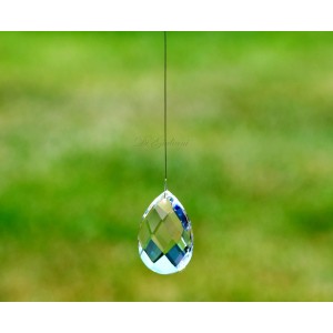 Pear 50mm Crystal on Wire (23A)