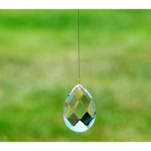 Pear 64mm Crystal on Wire (24A)