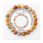 Crazy Agate 8mm Ball Stretch Bracelet on Card & Gift Pouch (55mm)