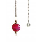 Agate Pink (Dark) Pendulum Ball