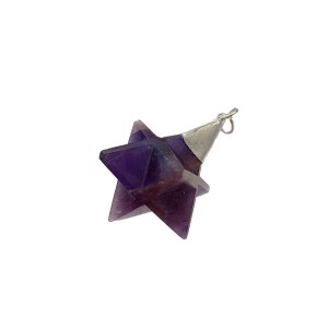 Amethyst Merkaba Pendant 2cm