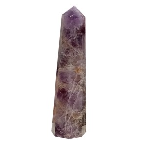 Amethyst (Chevron) Polished Obelisk Tower Carving 8-10cm