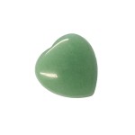 Aventurine Gemstone Puff Heart Brooch 30mm