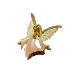 Angel Rhinestone Brooch Beige H:46xW:42mm
