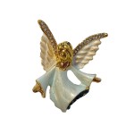 Angel Rhinestone Brooch Sapphire H:46xW:42mm