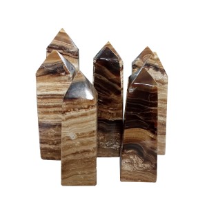 Calcite Chocolate (Brown Aragonite) Tower H: 11.5 x W: 3cm Wt:186g Calcite Chocolate (Brown Aragonite) Tower H: 11.5 x W: 3cm Wt:186g