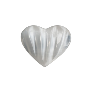 Selenite Sculpted Puff Heart 7-8cm