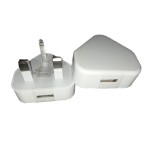 UK 3 Pin USB to Mains Adaptor