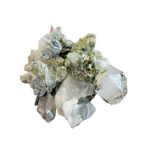 Chlorinated Quartz With Epidote Cluster Point 20-60mm Wt: 500g