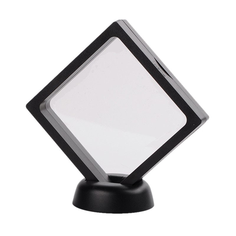 Translucent Triangular Frames 3D Transparent Floating Frame 11 x 11 x 2cm (Black)