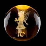 Fairy 3D Laser Engraved Quartz Glass Ball Sphere (60mm)