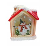 Ceramic Christmas Decoration House H 8 x L 7cm 1 Pcs
