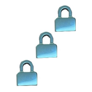 Hematite Non Magnetic Lock Pendant (25mm) B-Grade