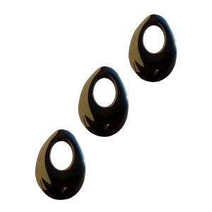 Hematite High Quality Non Magnetic Oval Pendant (15mm)