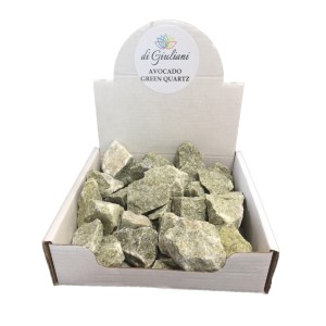 Avocado Green Quartz Rough Counter Display Box Avocado Green Quartz Rough Counter Display Box