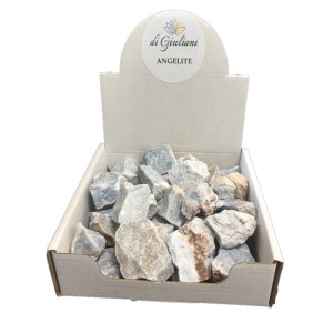 Angelite Rough Counter Display Box Angelite Rough Counter Display Box