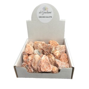Calcite Orchid Rough Counter Display Box Calcite Orchid Rough Counter Display Box