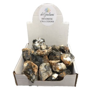 Dendritic Calcite Rough Counter Display Box