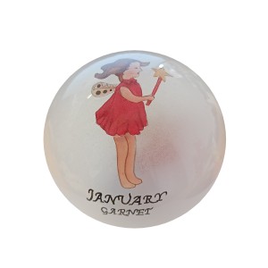 Glass Angel Bauble Handmade January 65mm (Gift Box)