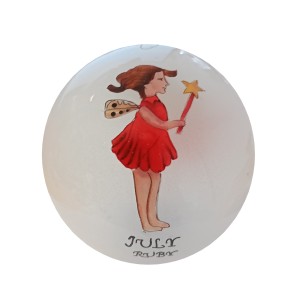 Glass Angel Bauble Handmade July 65mm (Gift Box)