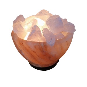 Salt Lamp Bowl & Mangano Calcite Chunks For Lamp Complete